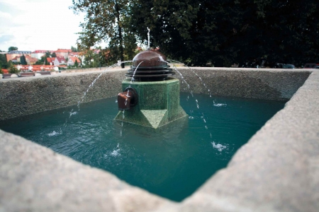 Brunnen auf dem Tržní-Platz