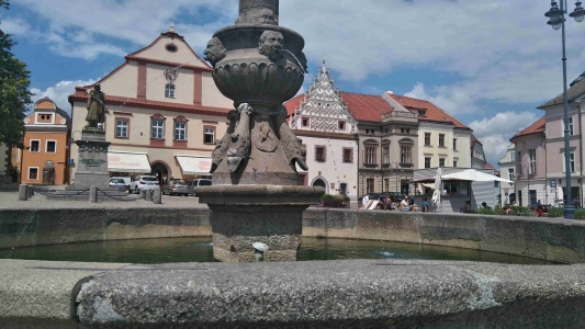 Renaissance Fountain on Žižka square