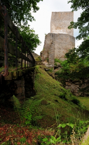 Choustník - castle ruins with a lookout tower