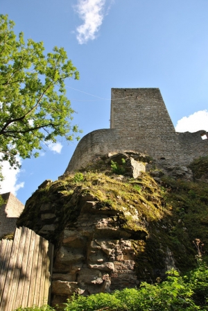 Choustník - castle ruins with a lookout tower