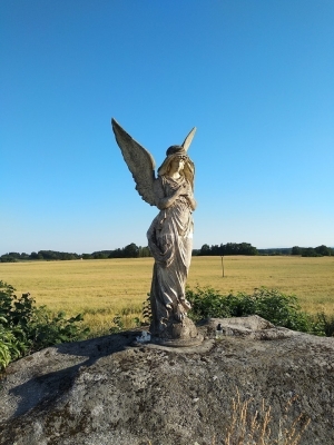 Statue of angel near the village Kovářov