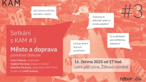 Setkání s KAM v Letní pěší zóně: panelová diskuse na téma MĚSTO A DOPRAVA