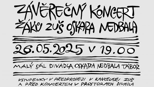 Závěrečný koncert žáků ZUŠ O. Nedbala Tábor