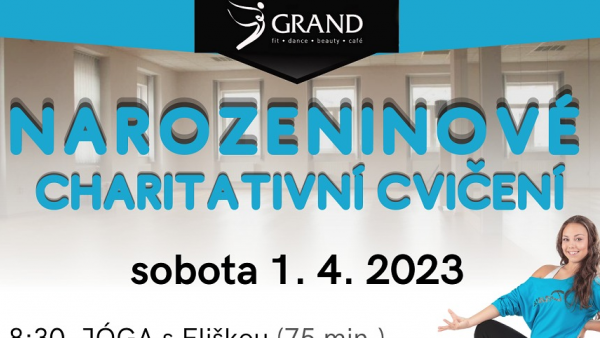 NAROZENINOVÉ CHARITATIVNÍ CVIČENÍ